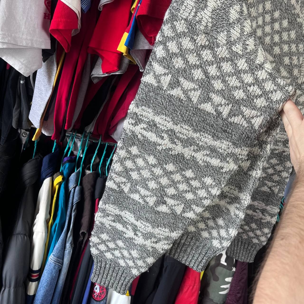 Lacoste 90s Lacoste Chemise Nordic Fair Isle Wool Knit Sweater Size US L / EU 52-54 / 3 - 4 Thumbnail