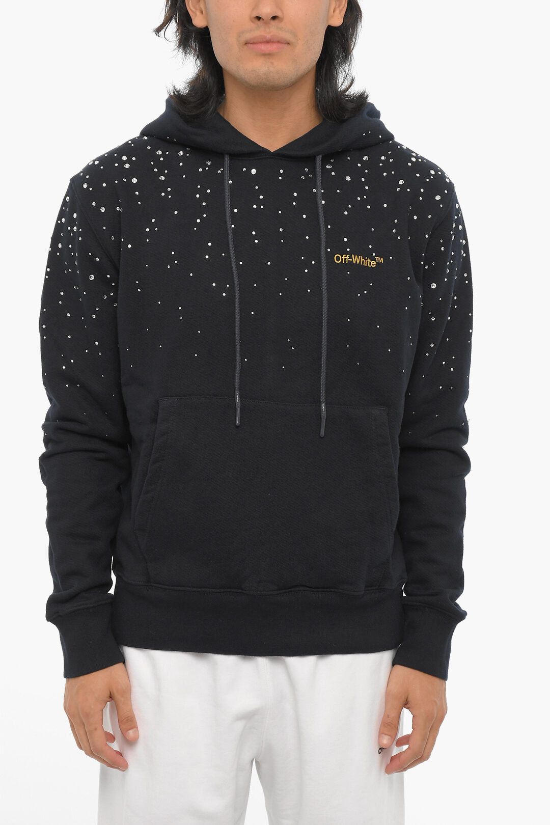 Off-White Brushed Cotton Hoodie With Jewelry Size US XXS / EU 40 - 1 Thumbnail