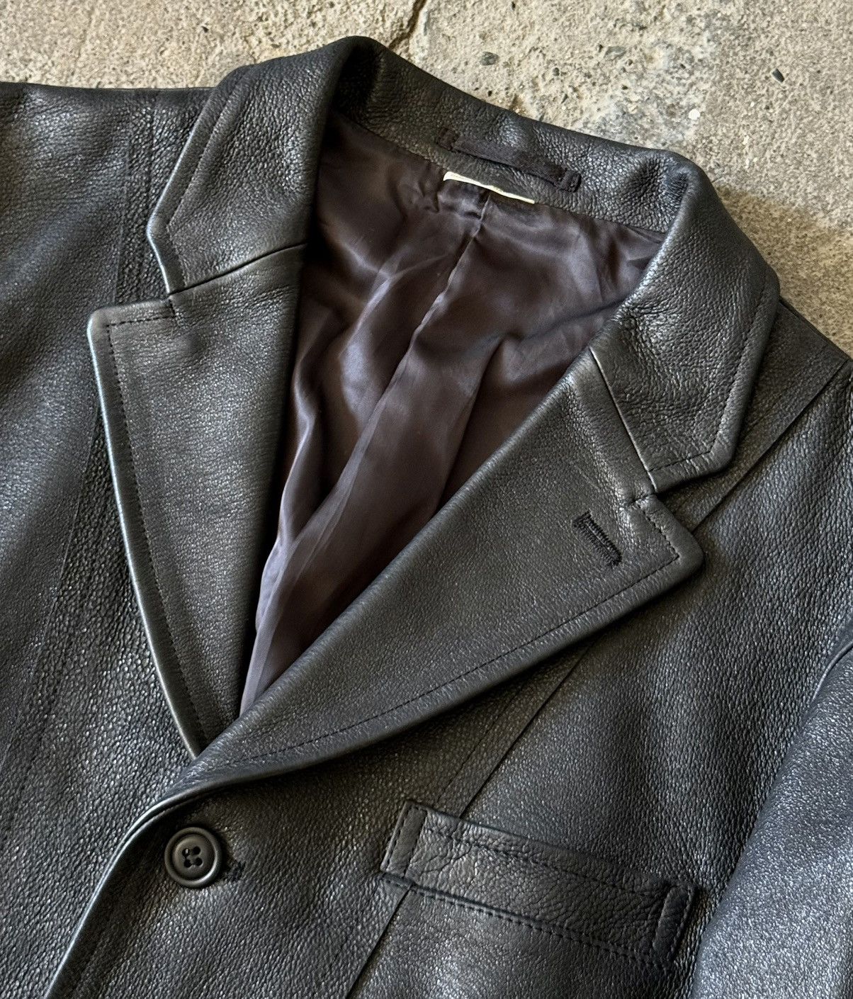 Comme des Garcons Comme Des Garcons Homme - 2007 - Pig Skin Leather Blazer Size US L / EU 52-54 / 3 - 3 Thumbnail