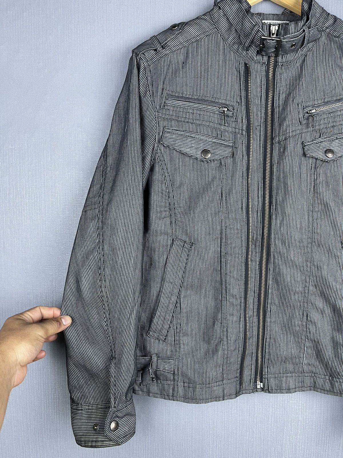 Renoma 🔥RENOMA HOMME Multipocket Harringbone Stripes Jacket Size US M / EU 48-50 / 2 - 5 Thumbnail