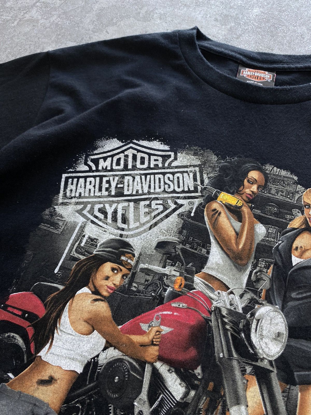 Harley Davidson × Vintage Harley Davidson Vintage Bike girl hot motorcycle Tee Size US L / EU 52-54 / 3 - 2 Thumbnail