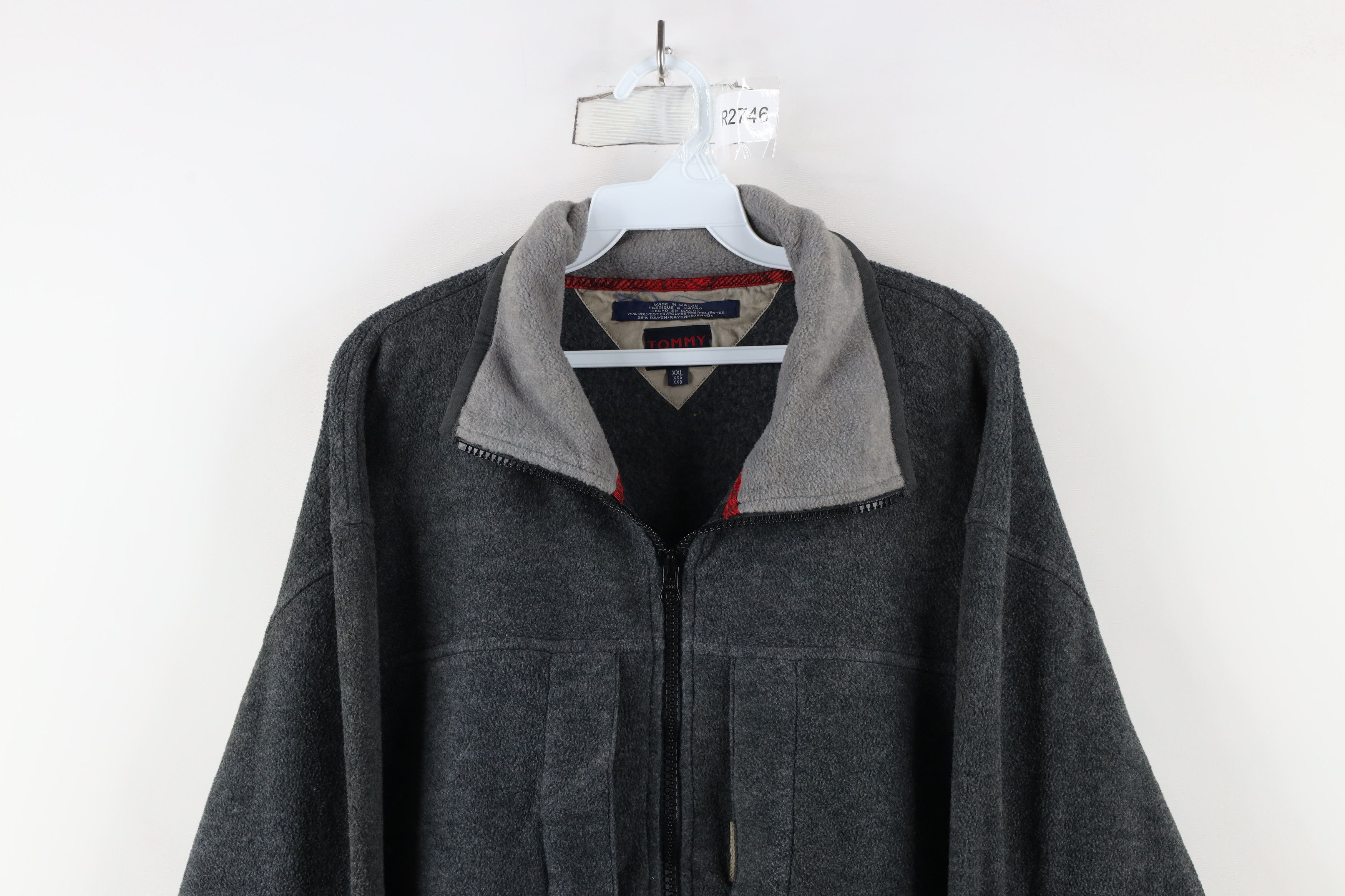 Tommy Hilfiger × Vintage Vintage 90s Tommy Hilfiger Block Half Zip Fleece Sweater Size US XXL / EU 58 / 5 - 2 Thumbnail