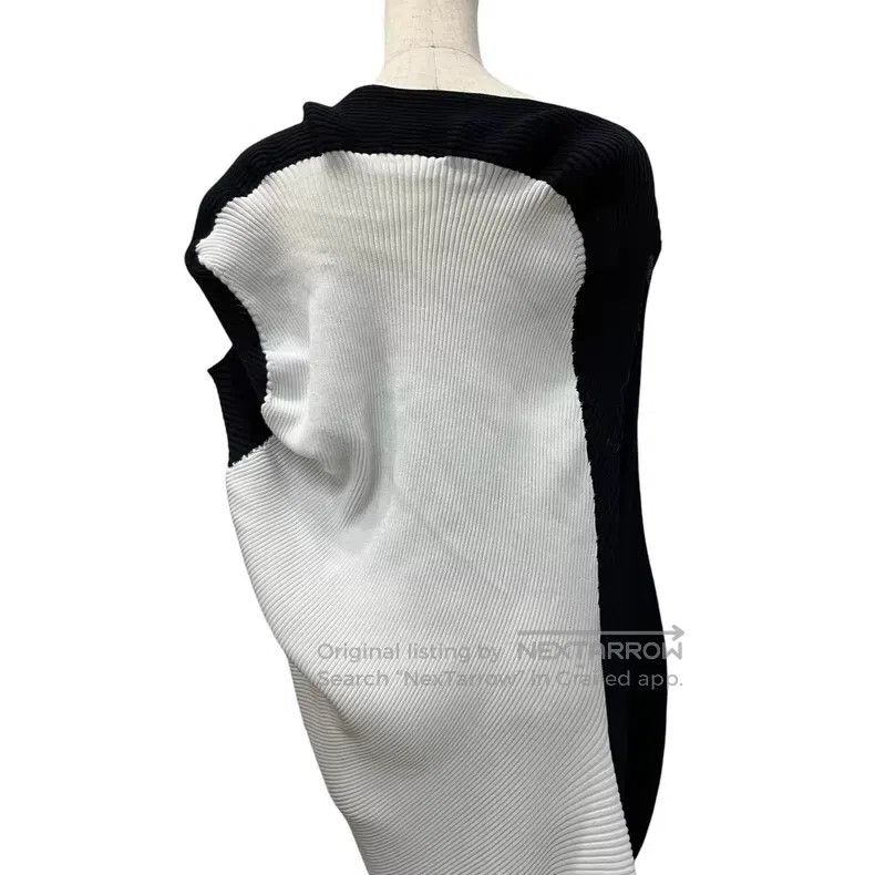 Issey Miyake Issey Miyake Black and White Color-blocked Dress Size M / US 6-8 / IT 42-44 - 4 Thumbnail