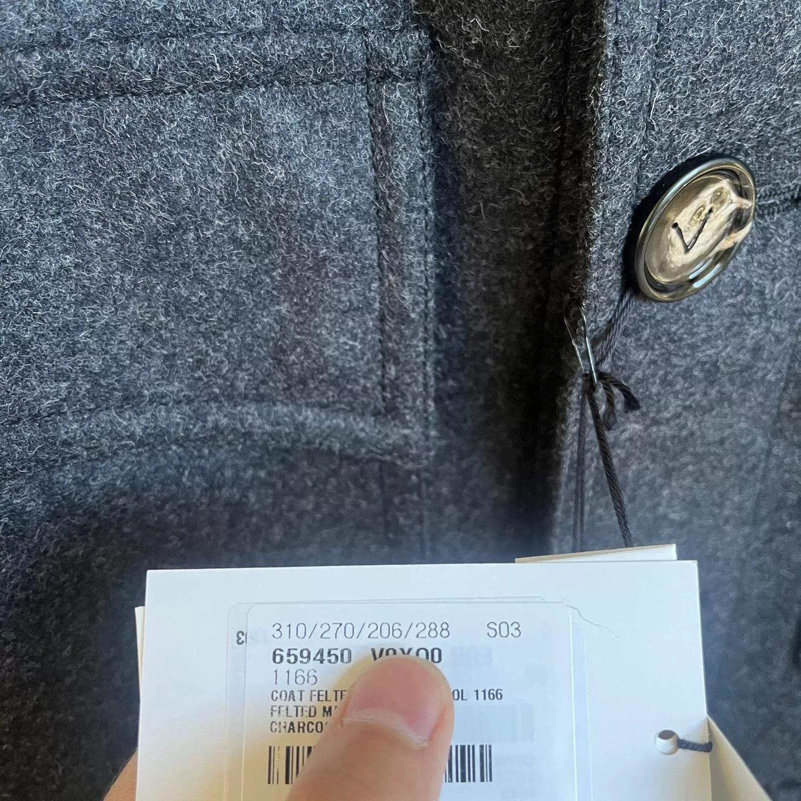 Bottega Veneta Military Wool Felted Coat in Charcoal Size US M / EU 48-50 / 2 - 8 Thumbnail
