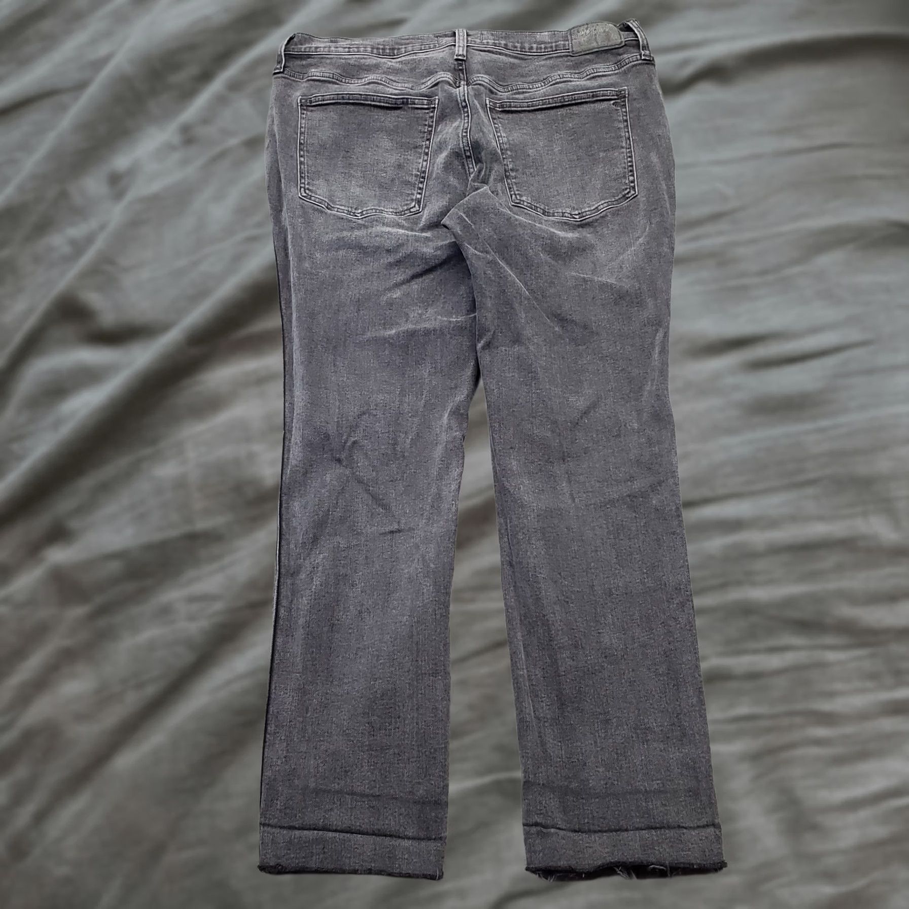 Madewell Madewell Jeans Womens 32 Gray Denim Stretch Mid-Rise Straight Leg Shirt/Jeans Size 24" / US 00 / IT 34 - 1 Thumbnail