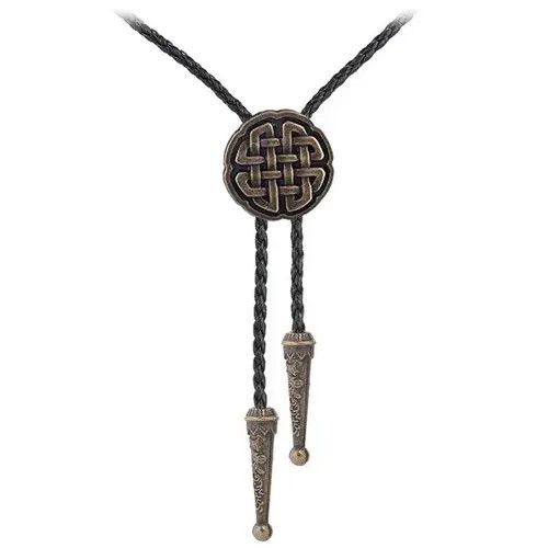 Cowboy Equipment × Vintage Vintage Lucky Knot Leather Rope Bolo Tie Size ONE SIZE - 2 Thumbnail