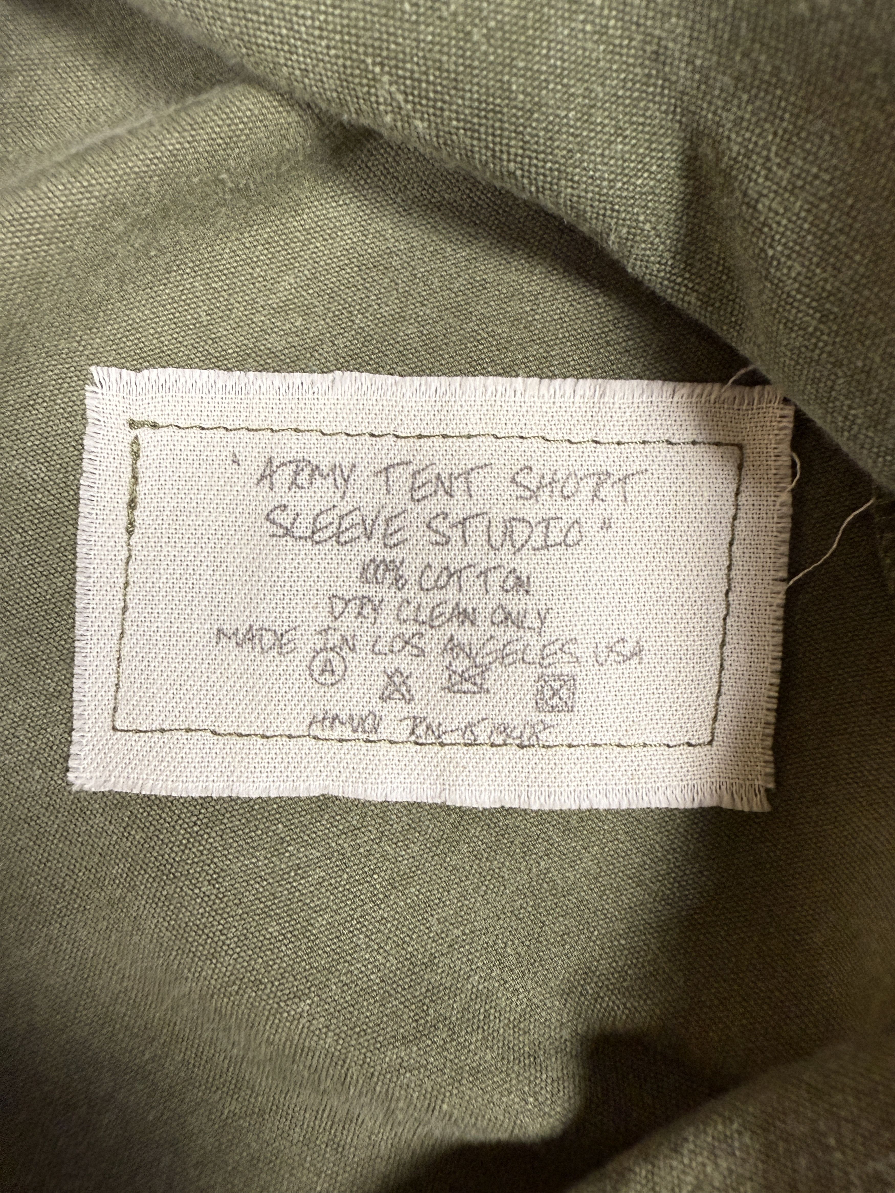 Greg Lauren $950 Greg Lauren Army Tent Short Sleeve Studio Shirt Size US XL / EU 56 / 4 - 8 Thumbnail
