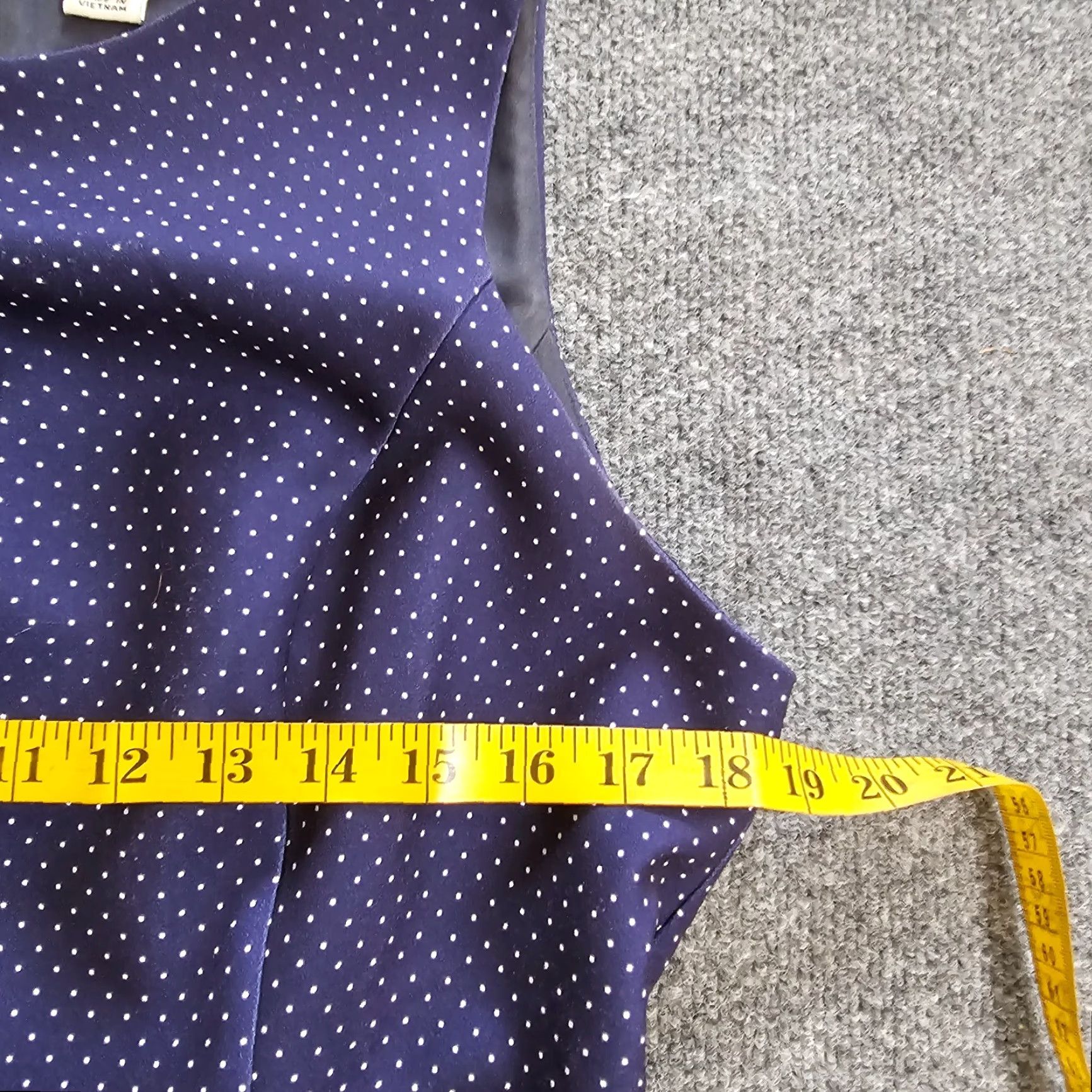 J.Crew J.CREW Dress Women Size 10 Blue White Polka Dot Sleeveless Fitted Ruffle Cocktail Dress Size L / US 10 / IT 46 - 4 Thumbnail