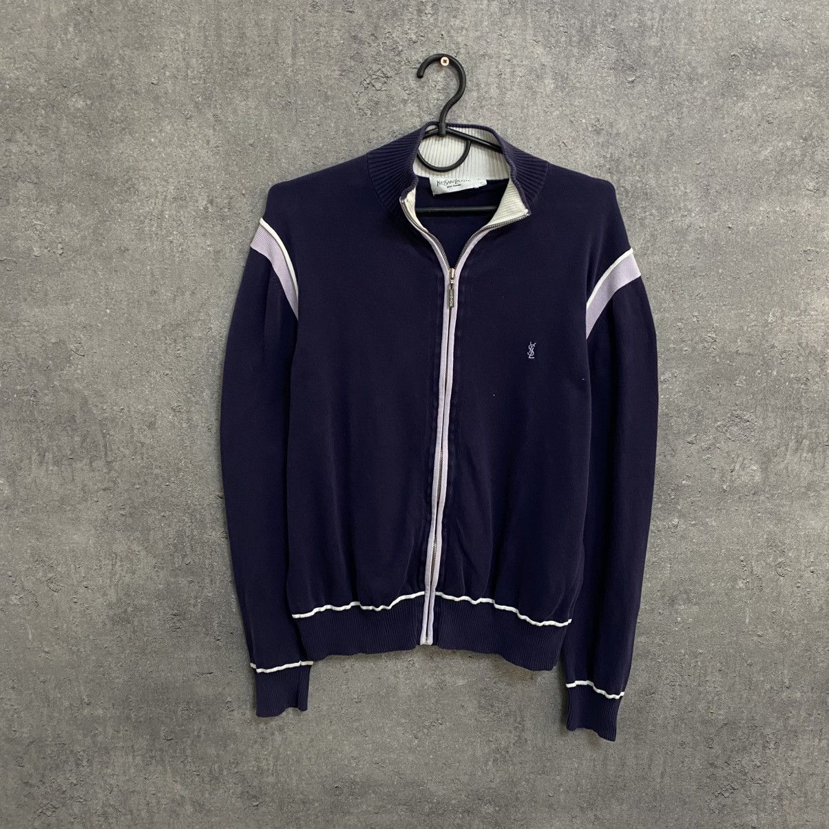 Yves Saint Laurent Vintage 90s YSL Sweatshirt Zip Up Hoodie