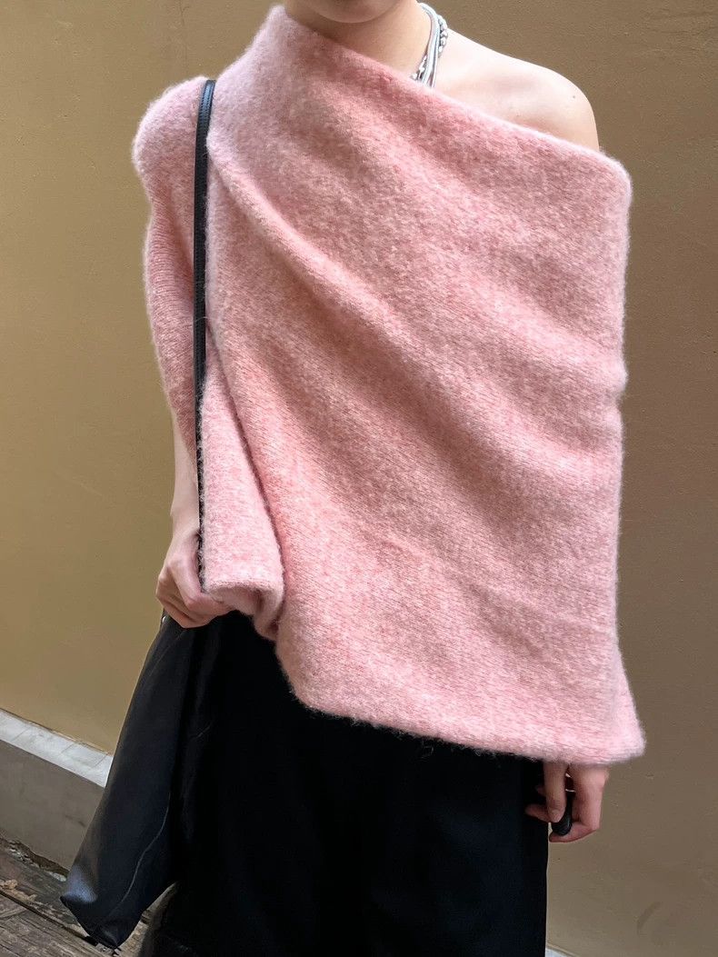 DRIES VAN NOTEN Pink one-shoulder top