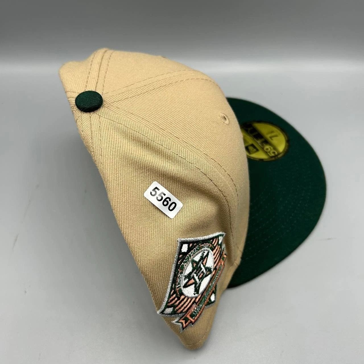 New Era Houston Astros Hat Men 7 3/8 Beige Green MLB Fitted Cap New Size ONE SIZE - 9 Thumbnail