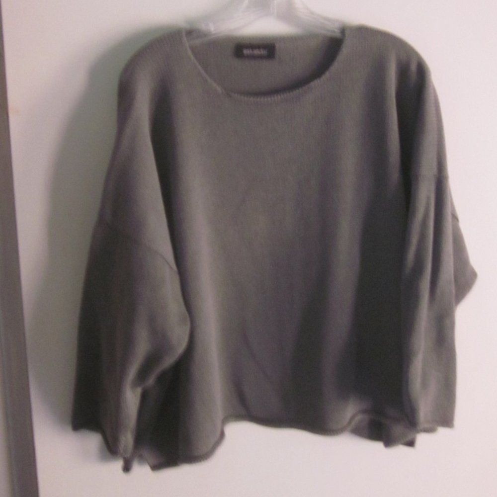 eskandar Eskandar Mercerised Cotton Ribbon Knit Oversized Sweater Size ONE SIZE - 1 Thumbnail