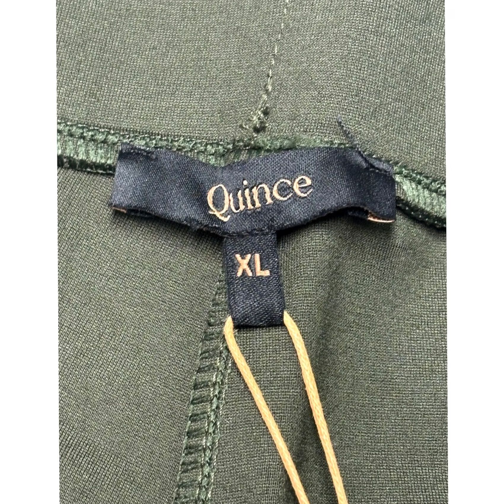 Quince NWT Quince Olive Ultra-Stretch Ponte Straight Leg Pants Womens XL 34x26 Petite Straight Leg Dress Pants with Pockets Size 40" / US 18 - 3 Thumbnail