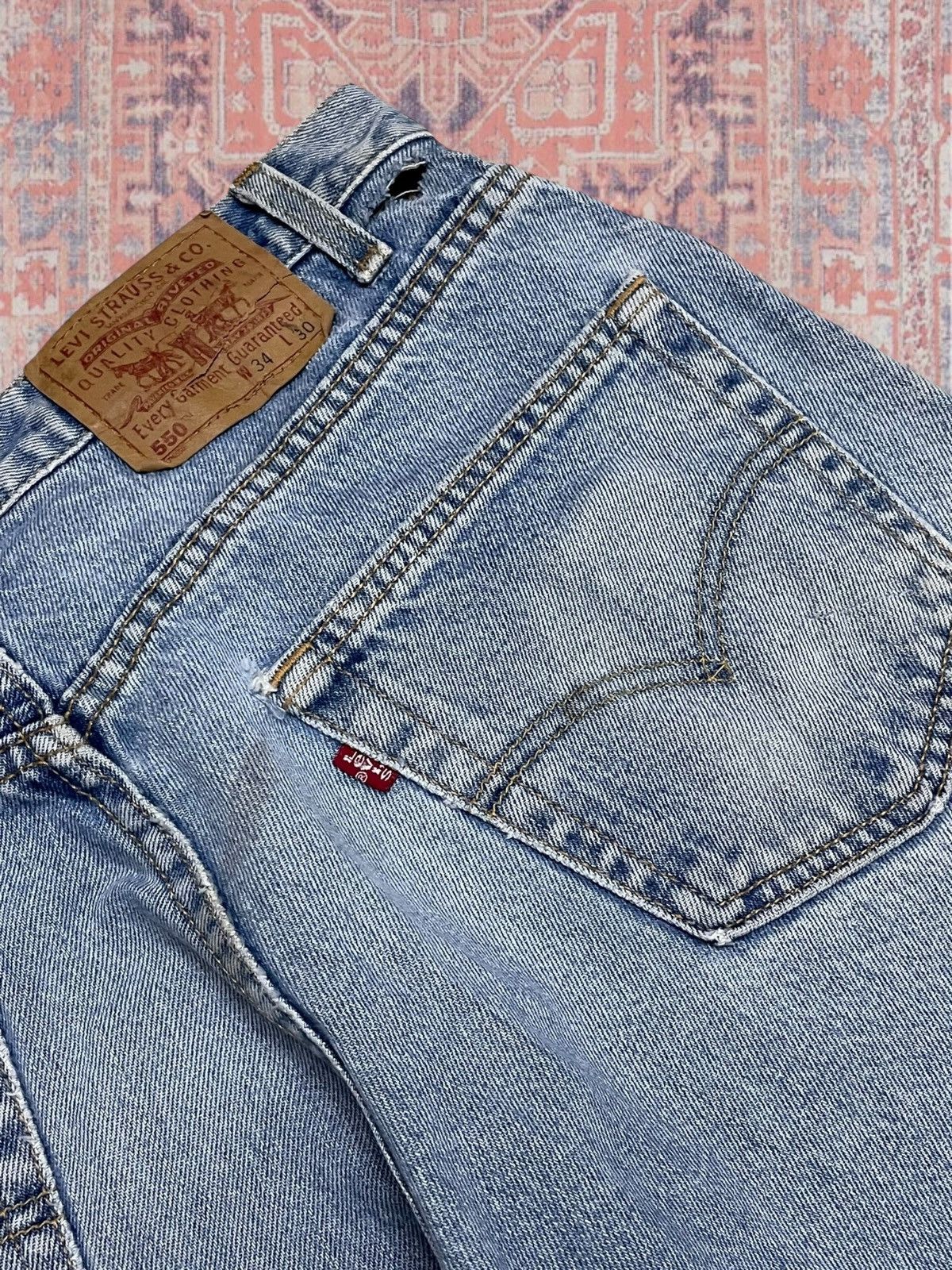 Levi's Vintage Clothing Vintage 1990s Designer Levis Strauss & Co 550 Distressed Size US 32 / EU 48 - 16 Thumbnail