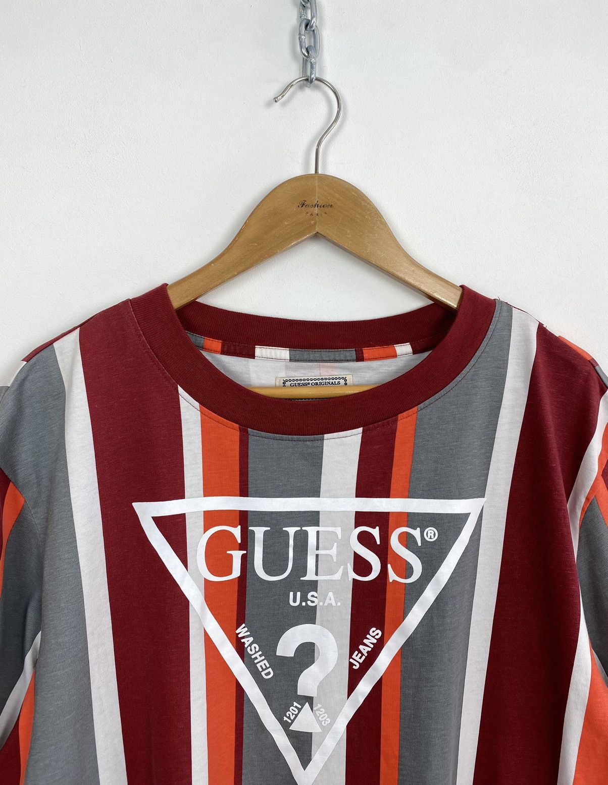 Guess Guess Short Sleeve Regular Fit Striped T-Shirt Men’s Size L Size US L / EU 52-54 / 3 - 2 Thumbnail
