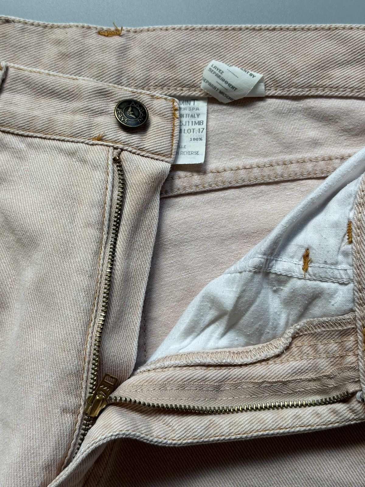 Armani Vintage ARMANI Jeans 90s Washed Denim Peach Colour Size 32 Size US 32 / EU 48 - 10 Thumbnail