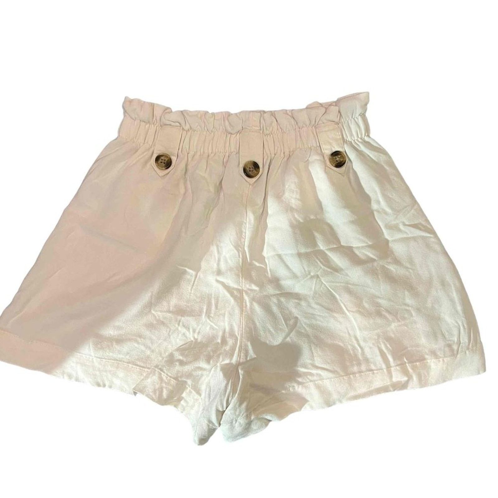 American Eagle Outfitters American Eagle Outfitters Shorts Womens XS Ivory Paperbag Size 23" - 4 Thumbnail