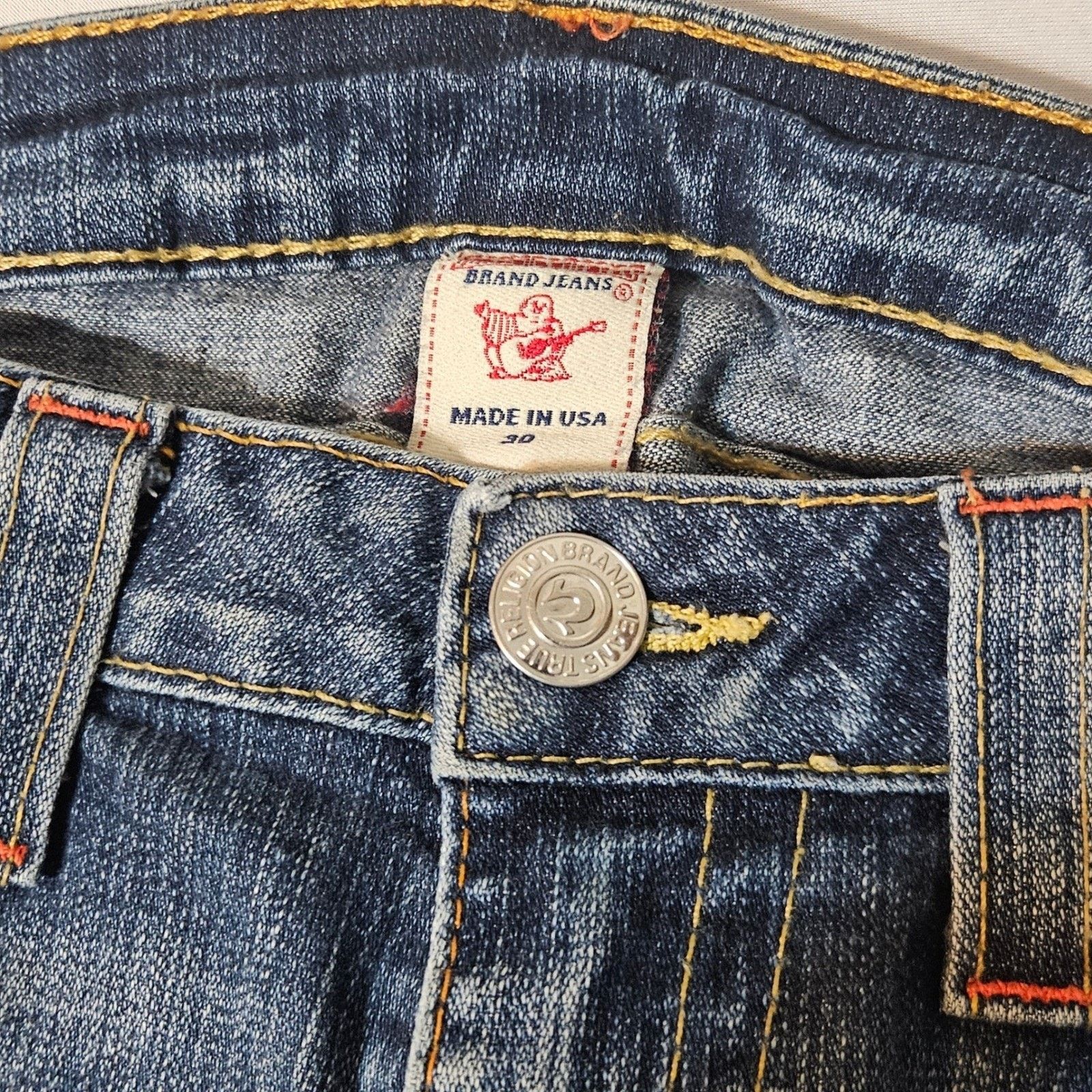 True Religion True Religion Billy Flap Pockets Men Jeans Blue Denim 31x29 Size US 31 - 5 Thumbnail