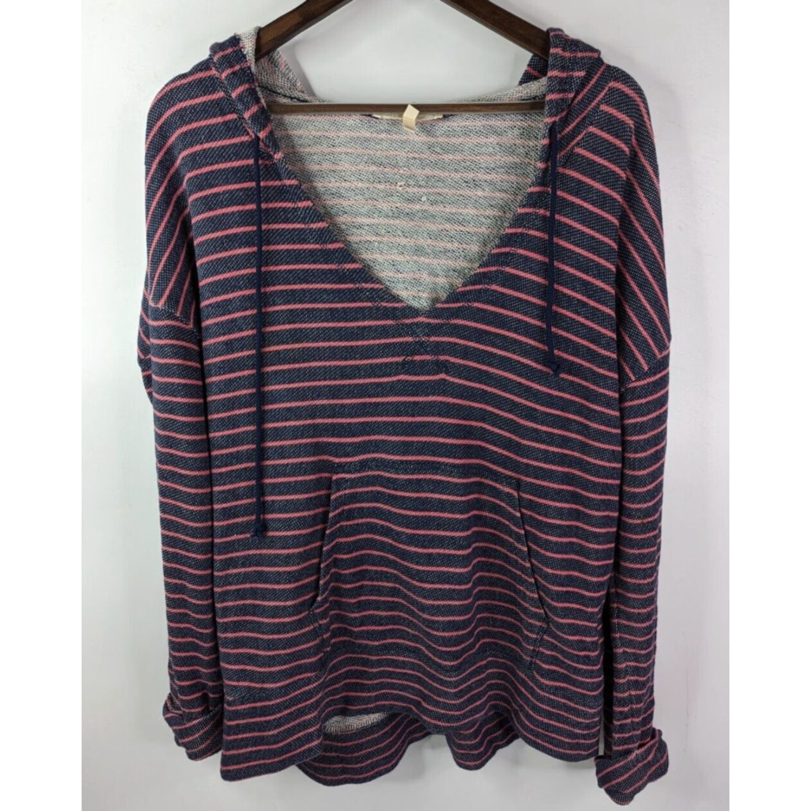 Joie JOIE Soft Knit Sweatshirt V-Neck Pullover Stripe Women's L Shirt Knitted Multicolor Knit Sweater Size L / US 10 / IT 46 - 2 Thumbnail