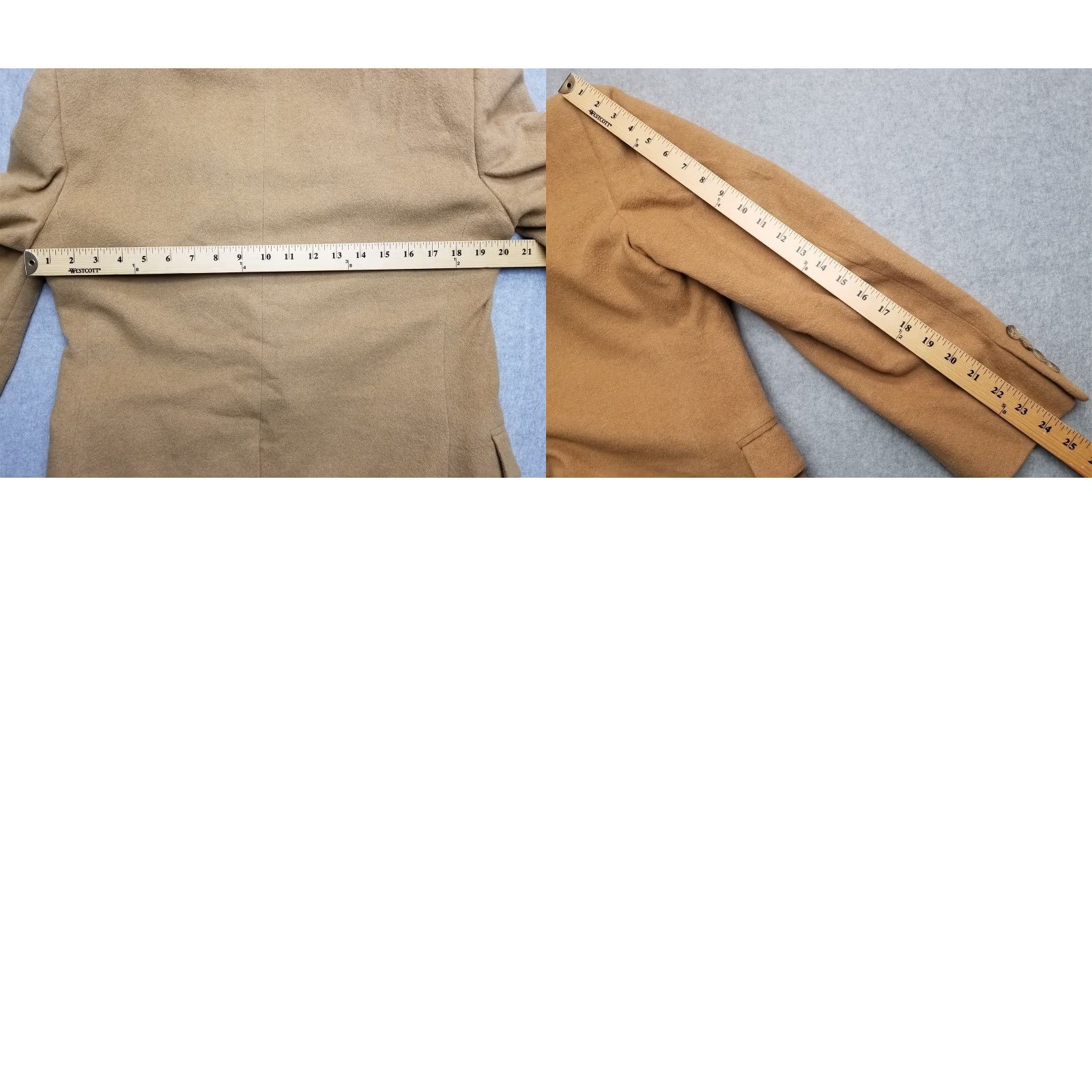 J.Crew VINTAGE Miltons Adolfo Couture Blazer Mens Medium Camel Hair Union Made USA Jacket Size 40R - 11 Thumbnail