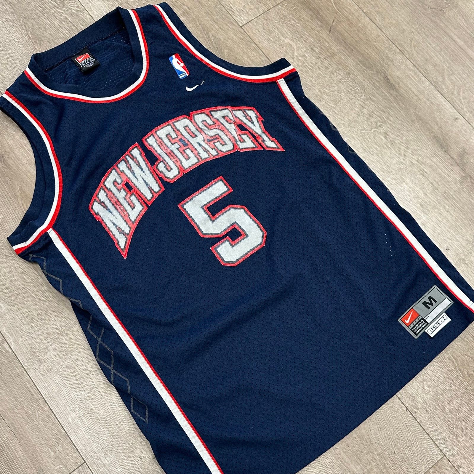 Nike Nike Jason Kidd New Jersey Nets #5 Jersey size Medium M B21 Size US M / EU 48-50 / 2 - 2 Thumbnail