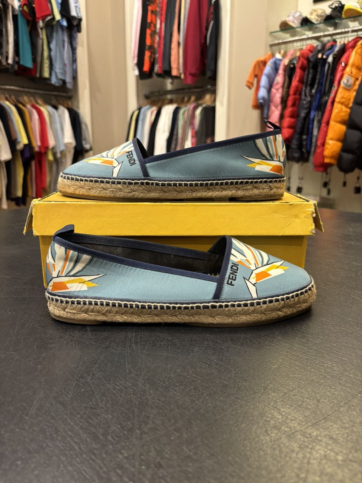 Fendi Fendi Blue Print Espadrilles Size US 9 / IT 39 - 1 Thumbnail