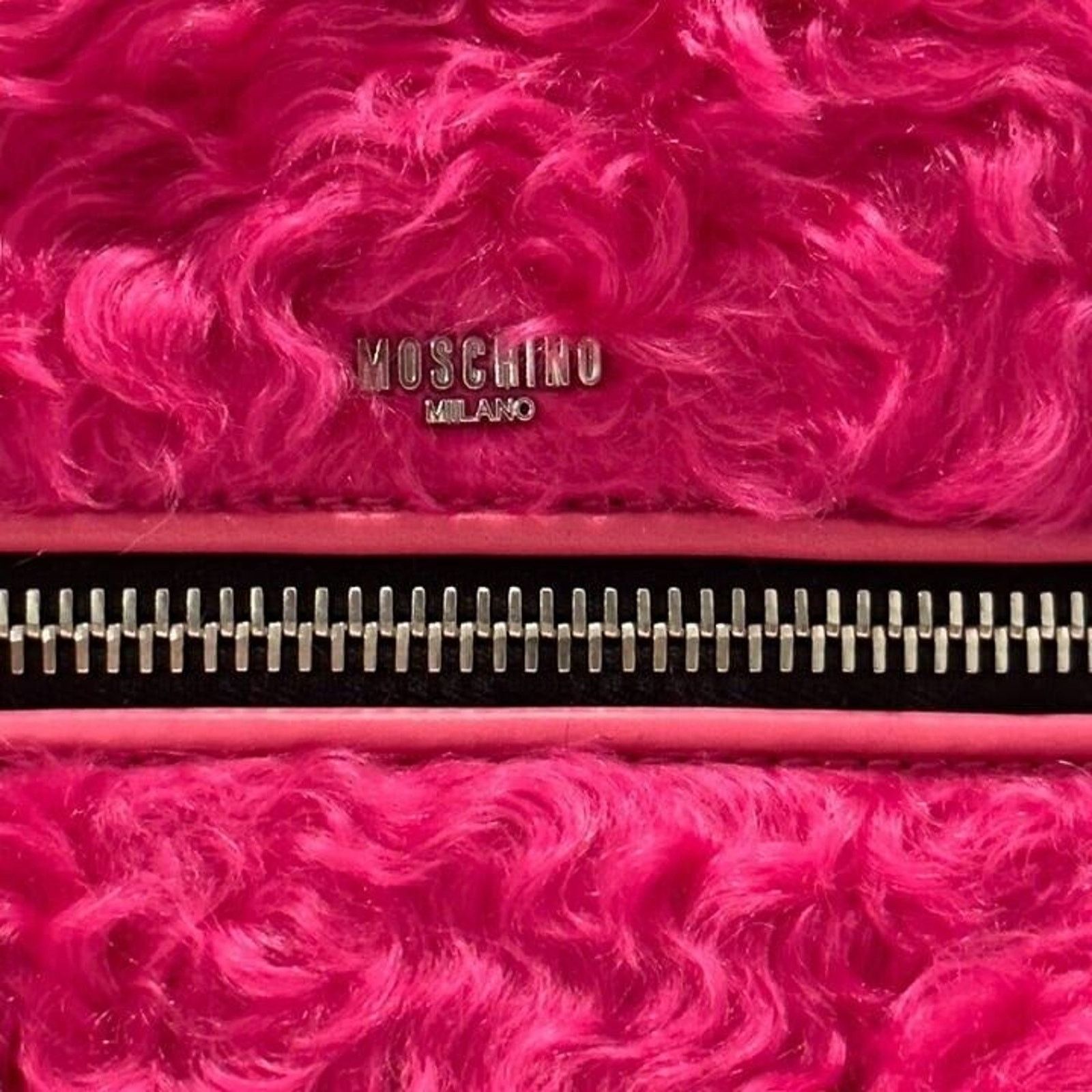 Moschino Moschino Pink Fur Backpack Size ONE SIZE - 2 Thumbnail