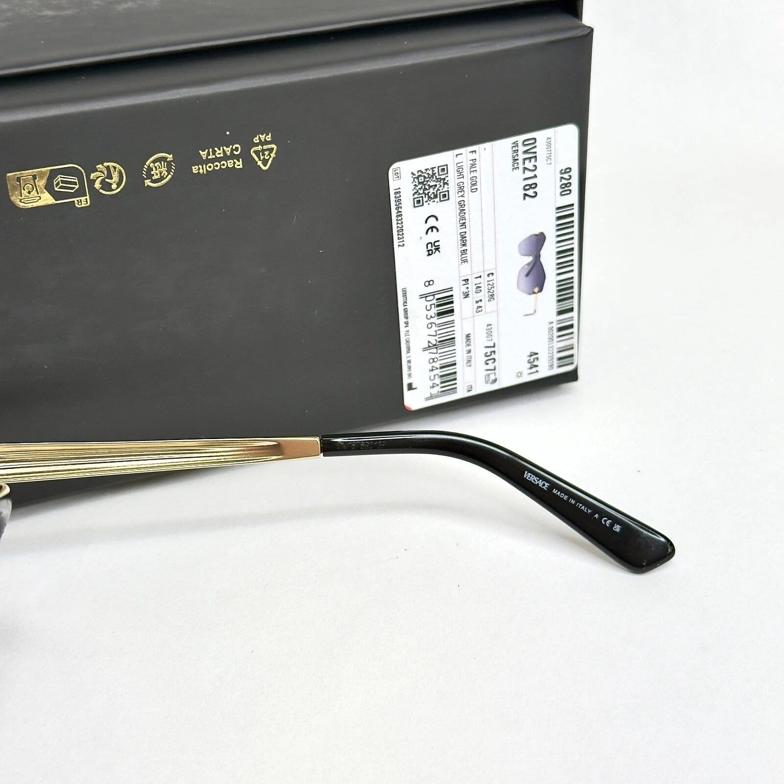 Versace VERSACE GLAM Stud Medusa Head 2182 Gray VE2182 Sunglasses Size ONE SIZE - 6 Thumbnail