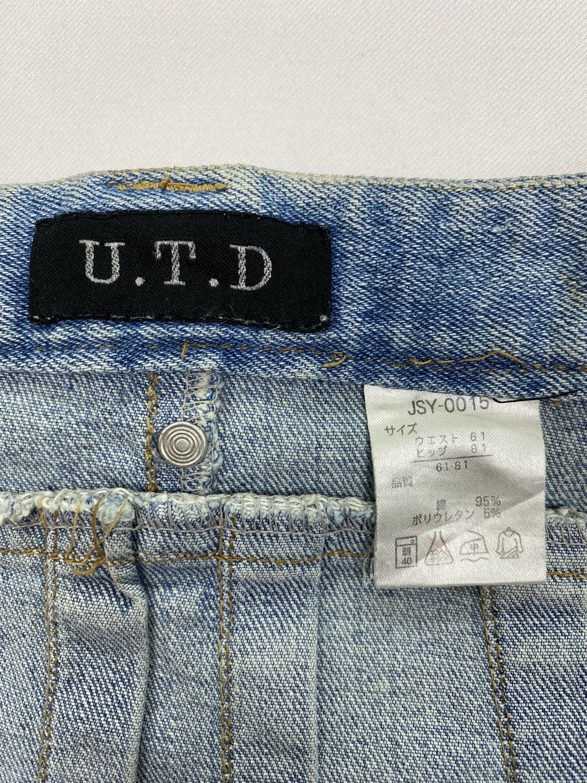 Le Grande Bleu (L.G.B.) U.T.D Distressed Pleated Jeans Skirt Size 28" / US 6 / IT 42 - 6 Thumbnail