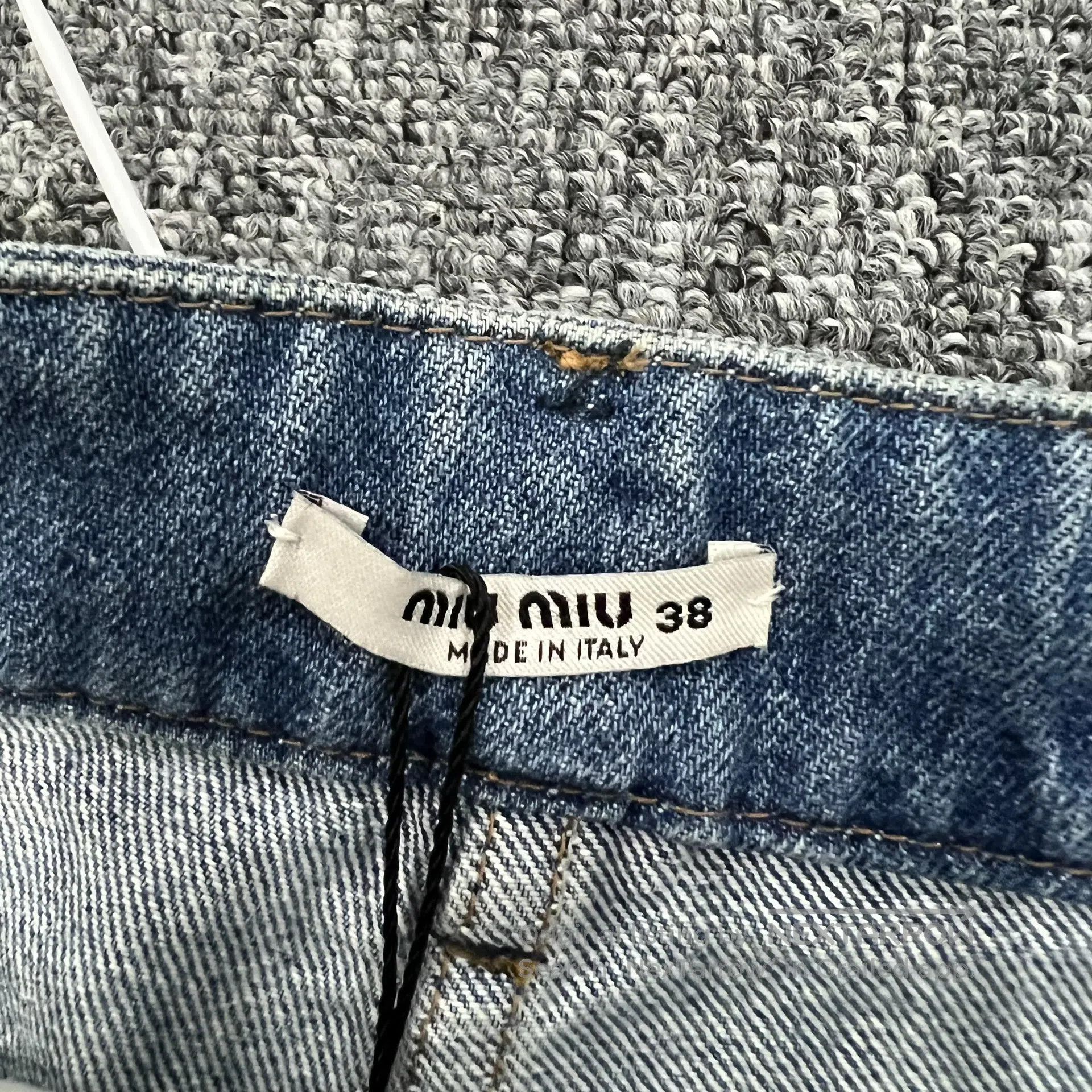 Miu Miu miu miu size 38 Starry Sky Water Diamond Rivet Cowboy skirt Size 28" / US 6 / IT 42 - 6 Thumbnail
