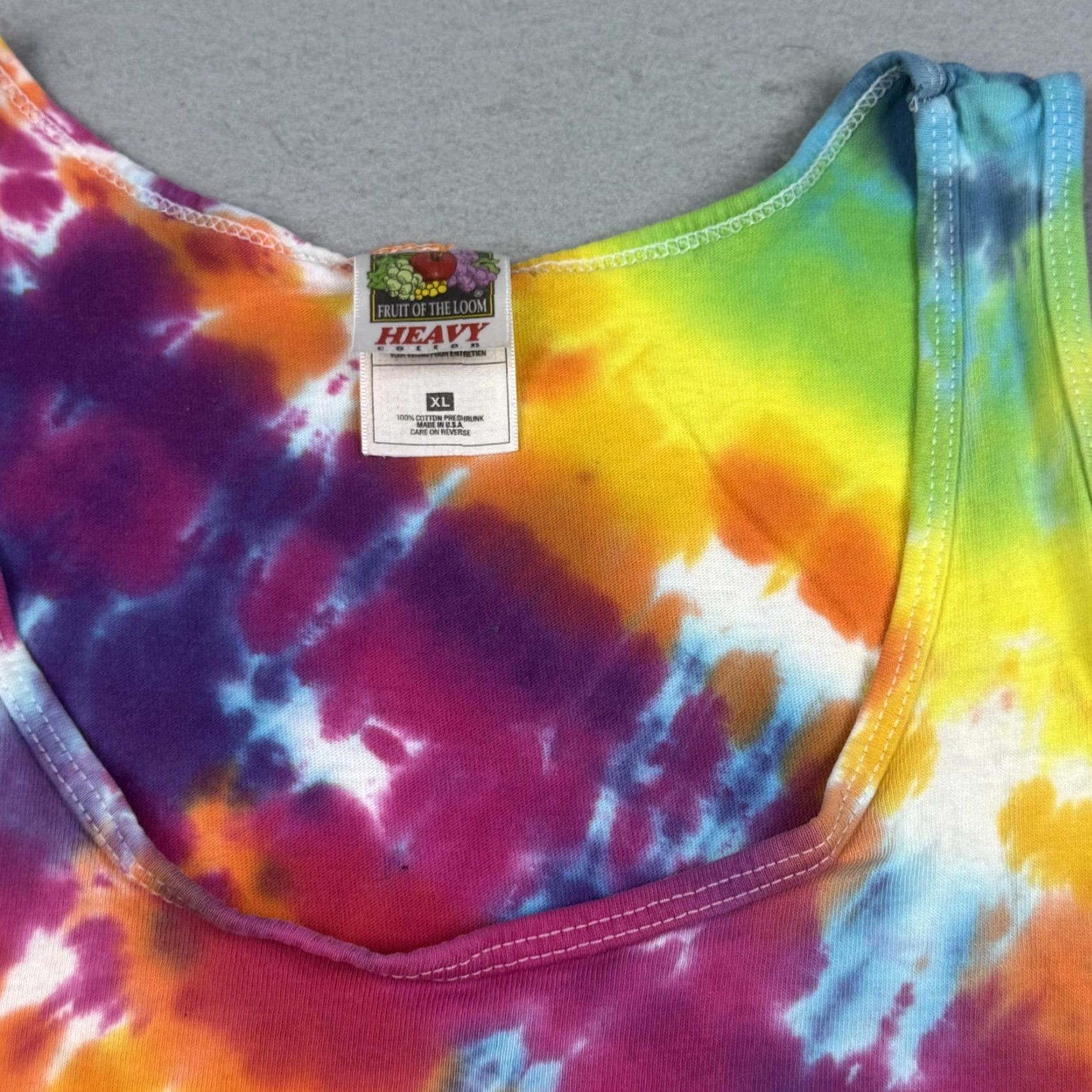 Fruit Of The Loom Fruit of the Loom Shirt Mens XL Rainbow Tie Dye Destin Florida Tank Top Beach Size US XL / EU 56 / 4 - 5 Thumbnail
