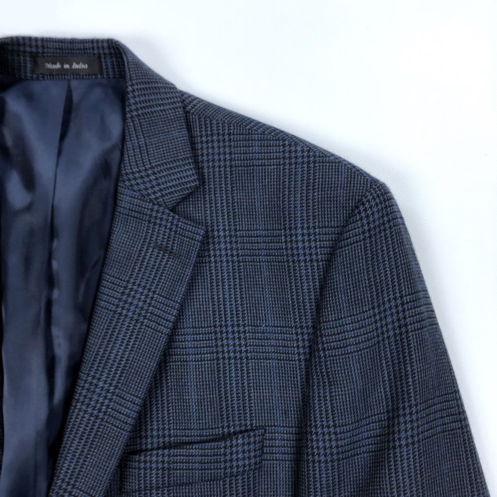 Ralph Lauren Ralph Lauren Men's 42L Blue Glen Check Plaid Wool Sport Coat Blazer Jacket Size 42R - 2 Thumbnail