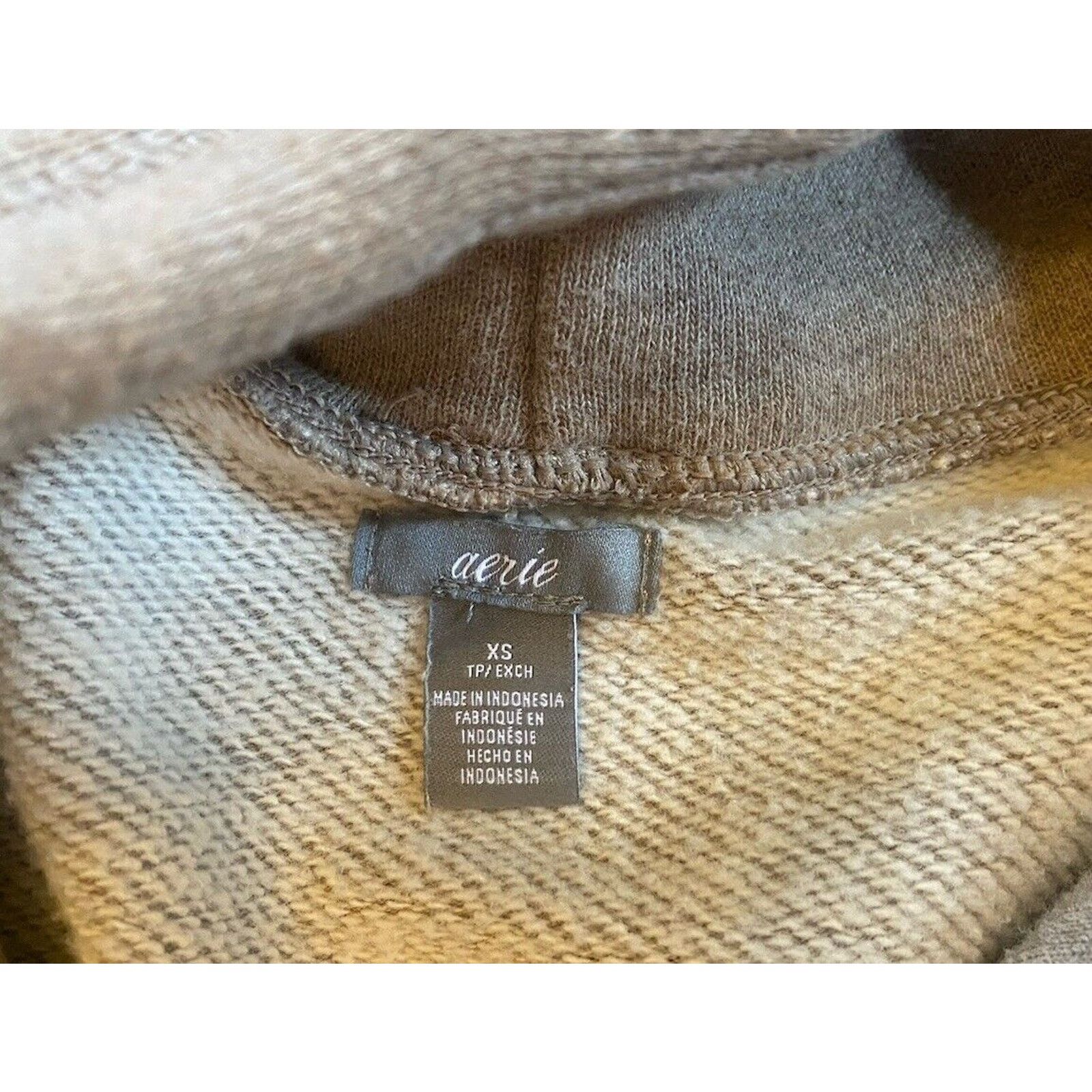 Other Aerie Soft Hoodie Sweatshirt Women’s XS Beige Zip Sides Size XS / US 0-2 / IT 36-38 - 2 Thumbnail