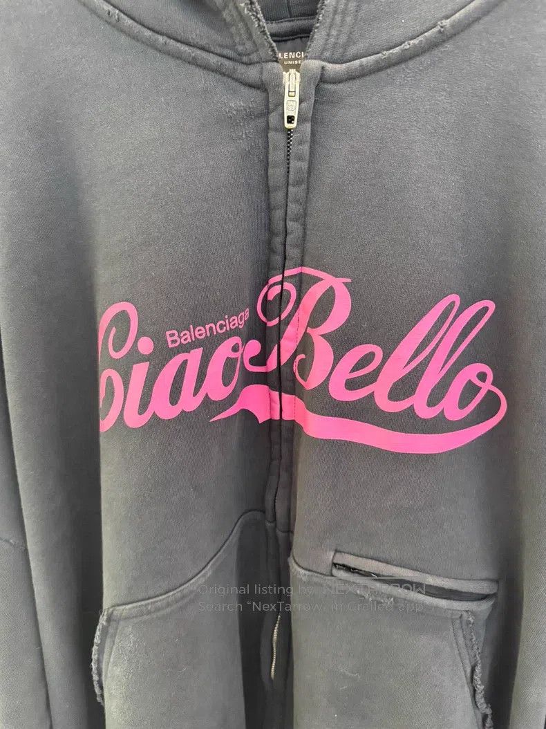 Balenciaga Balenciaga Zip-Up Hooded Sweatshirt Jacket Size US XS / EU 42 / 0 - 2 Thumbnail