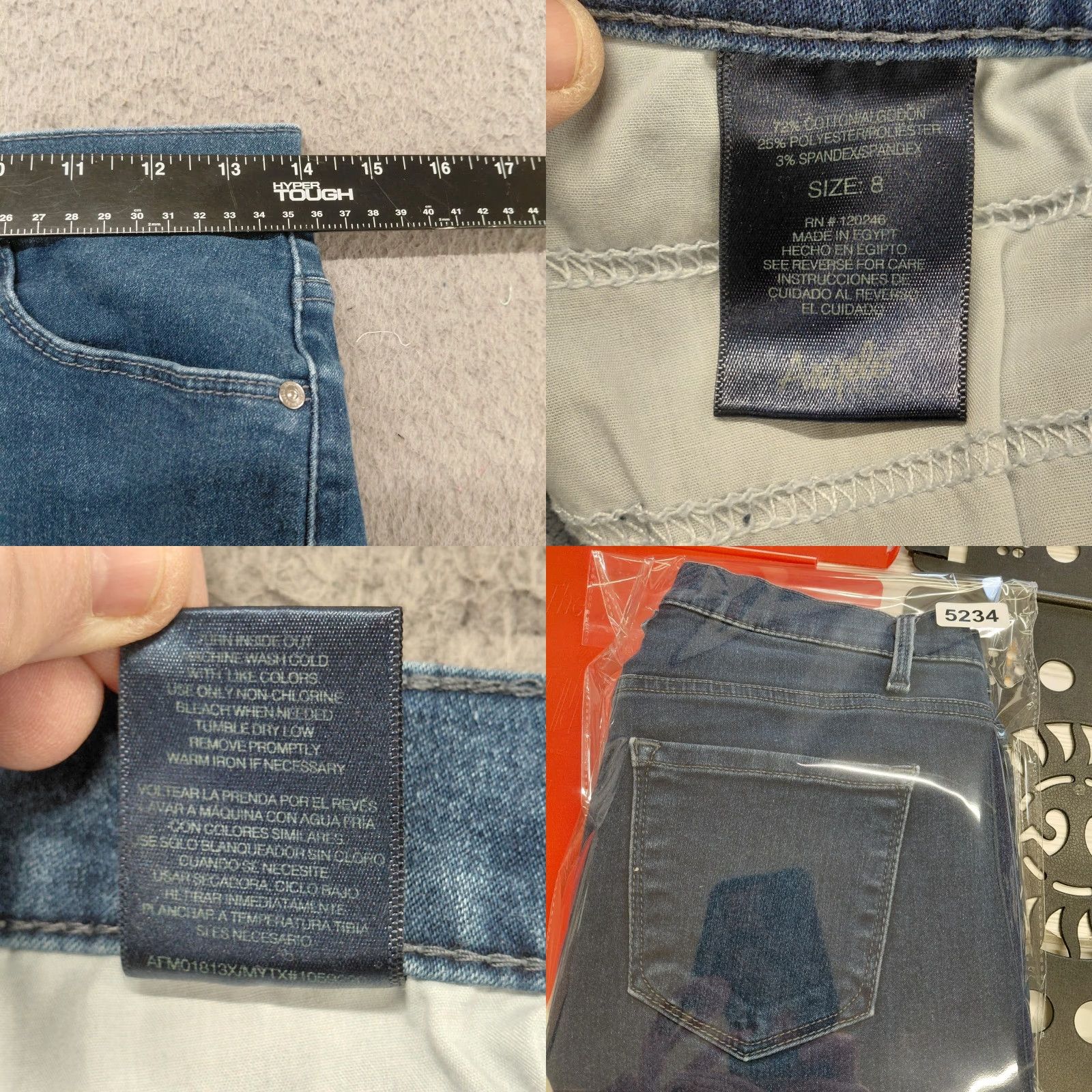 Vintage Angels Forever Young Capri Jeans Women Size 8 Signature Straight Crop Denim Comfort Casual Travel Summer 90s Bohemian Size 30" / US 8 / IT 44 - 9 Thumbnail