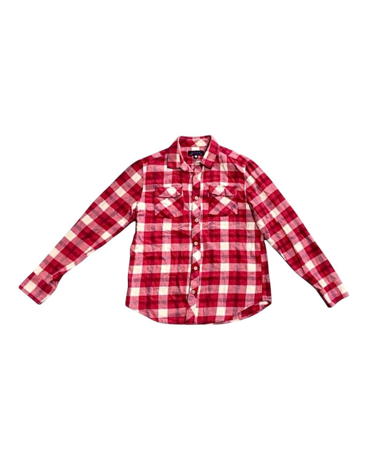 Mishka Mishka Мишка Flannel Checkered Plaid Shirt Size US M / EU 48-50 / 2 - 1 Thumbnail