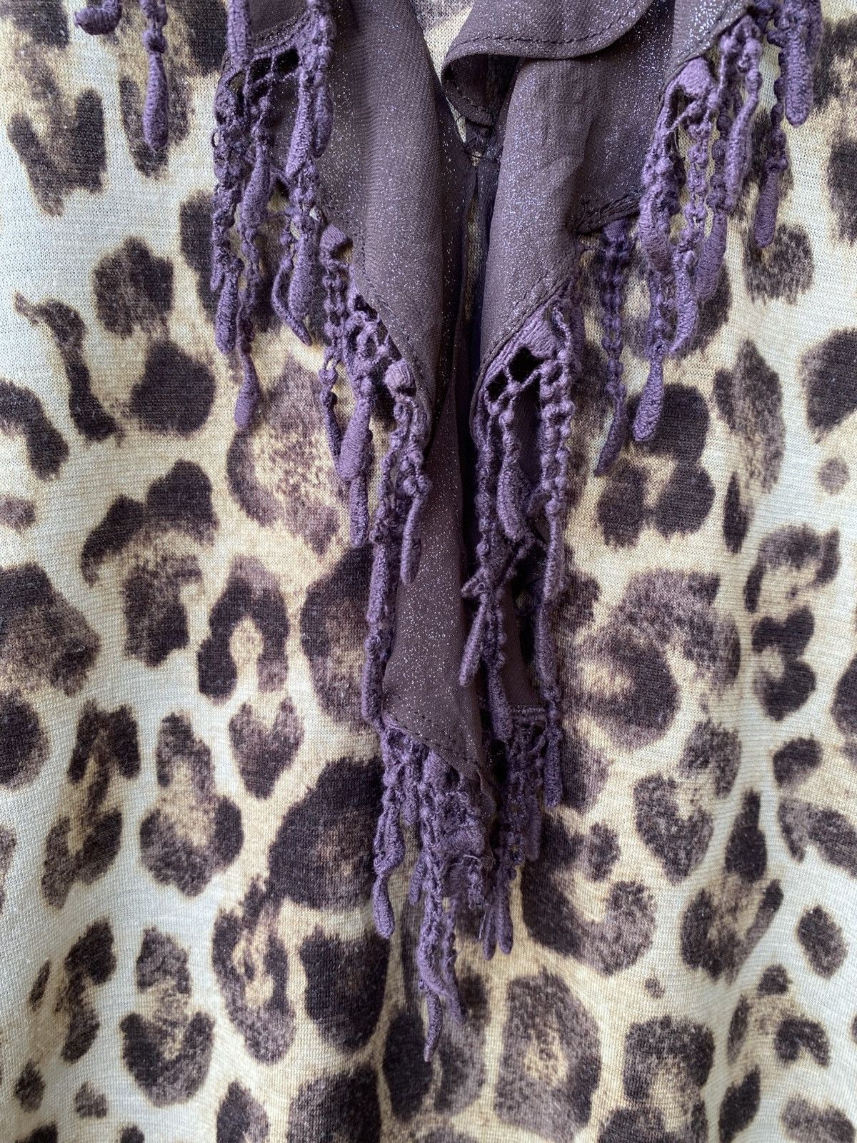 Vintage Vintage Boho Chic Ruffle Leopard Pussy Bow Blouse Japanese Size M / US 6-8 / IT 42-44 - 10 Thumbnail