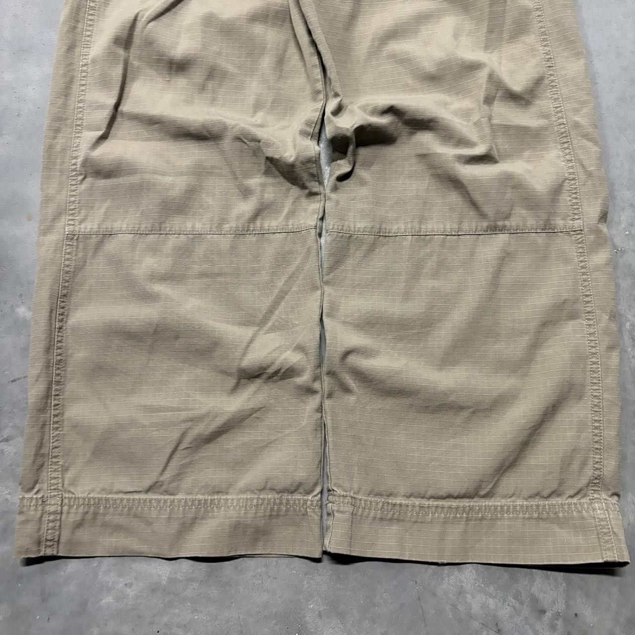 Japanese Brand × Vintage Crazy Vintage Y2K/2000s Baggy Tan Khaki Skater Style Pants! Size US 33 - 6 Thumbnail
