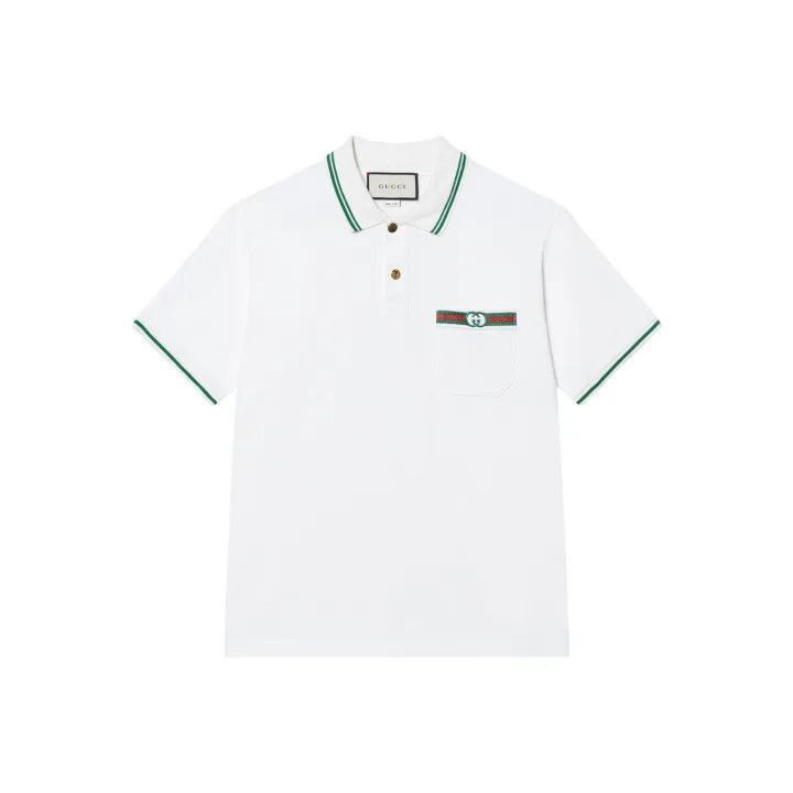 Gucci Gucci Gucci Ivory Short Sleeve Polo Shirt -2506 Size US M / EU 48-50 / 2 - 1 Thumbnail
