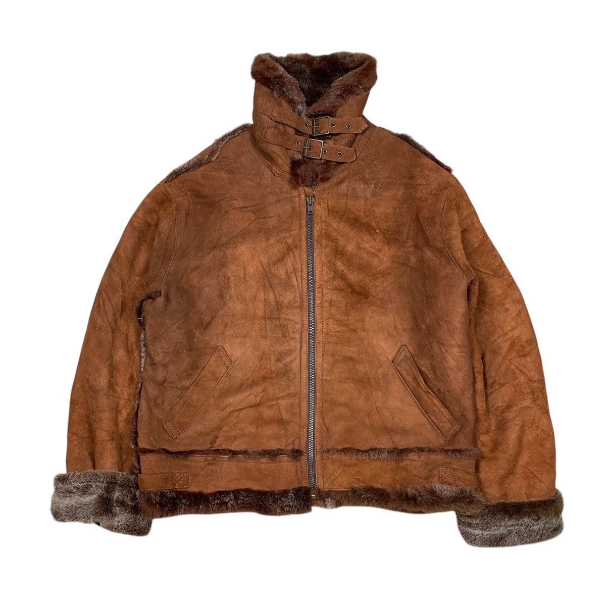 If Six Was Nine Magali Jessica Fur Suede Leather Jacket Size US L / EU 52-54 / 3 - 6 Thumbnail
