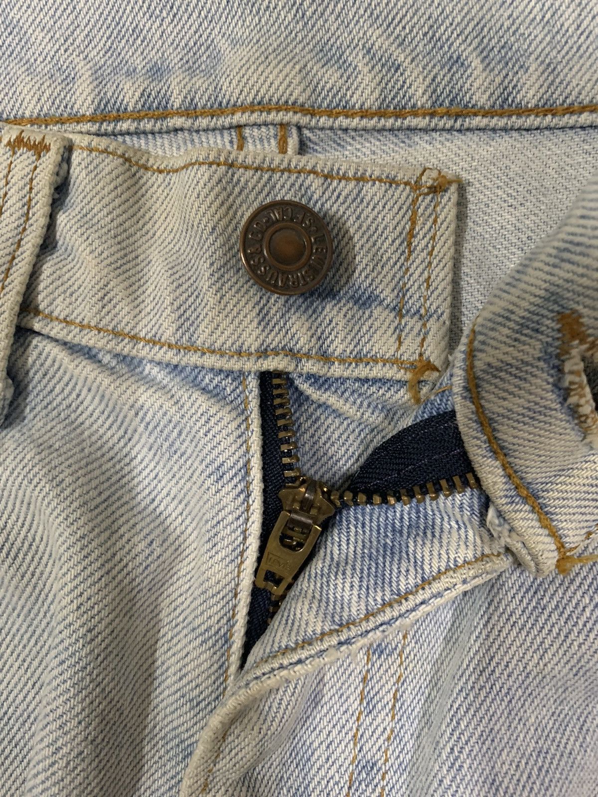 Levi's Vintage 80s Levis 510 Rusty Mud Wash Distressed Grunge Jeans Size US 32 / EU 48 - 4 Thumbnail