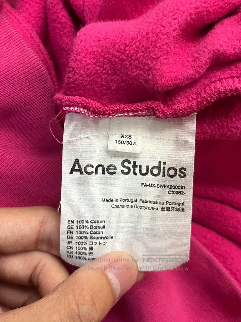 Acne Studios Acne Studios Solid color hooded long-sleeve cotton sweater Size XXS / US 00 / IT 34 - 4 Thumbnail
