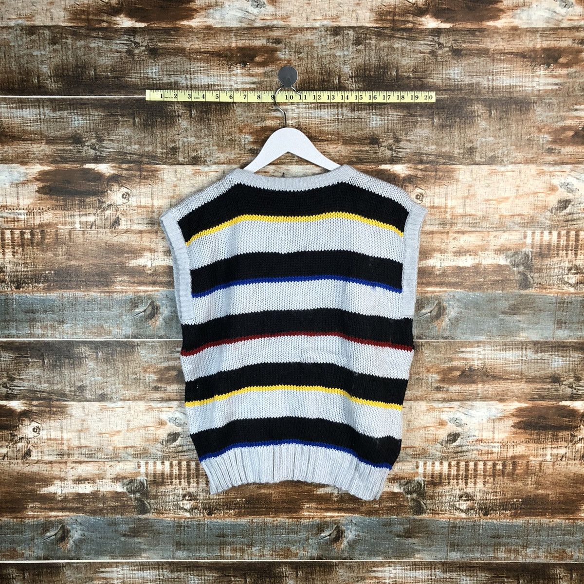 Homespun Knitwear Sean Cover Stripe Vest Knitwear #A1653 Size US S / EU 44-46 / 1 - 10 Thumbnail