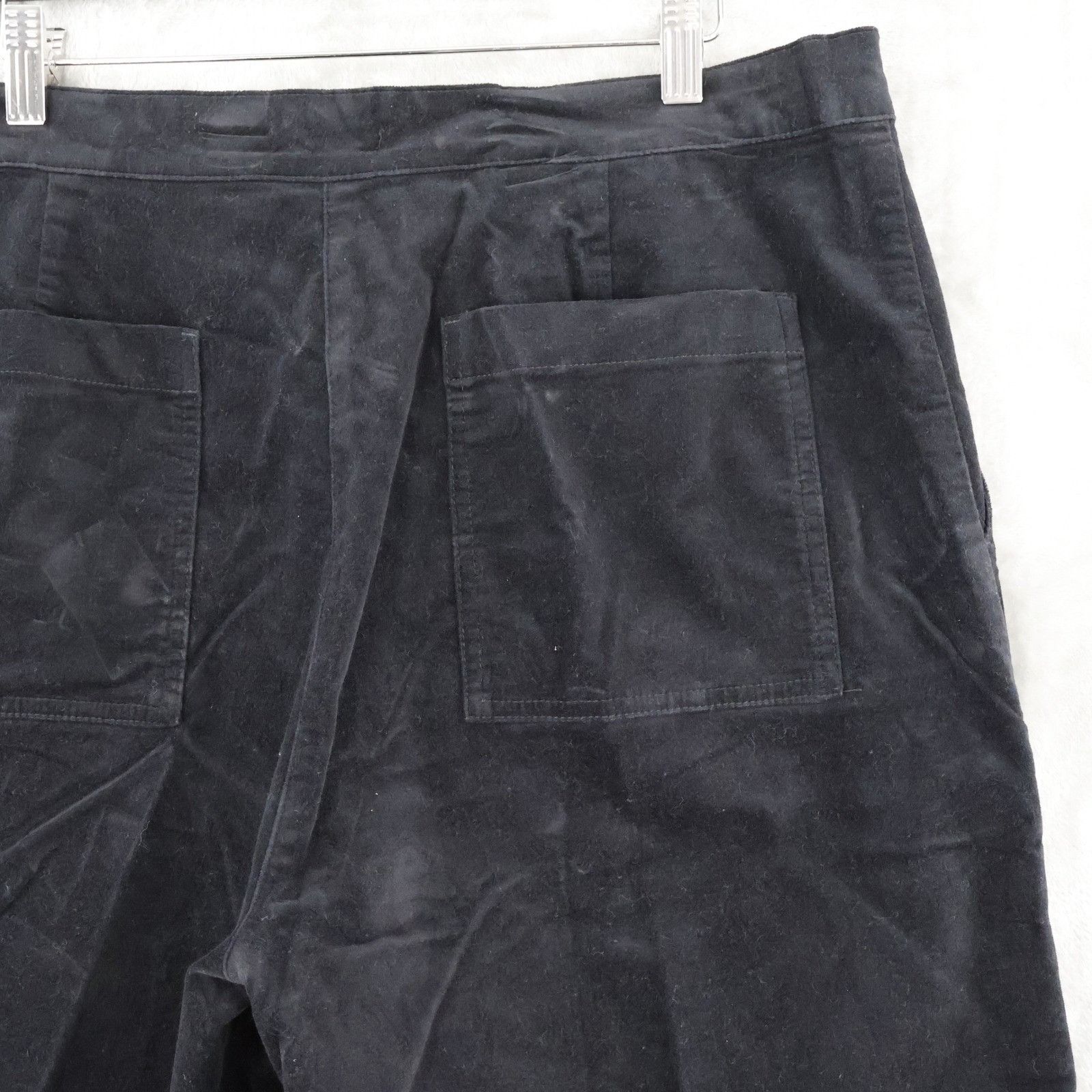 Eileen Fisher Eileen Fisher Velveteen Wide Leg Ankle Pants Womens XL Black Size 37" - 10 Thumbnail
