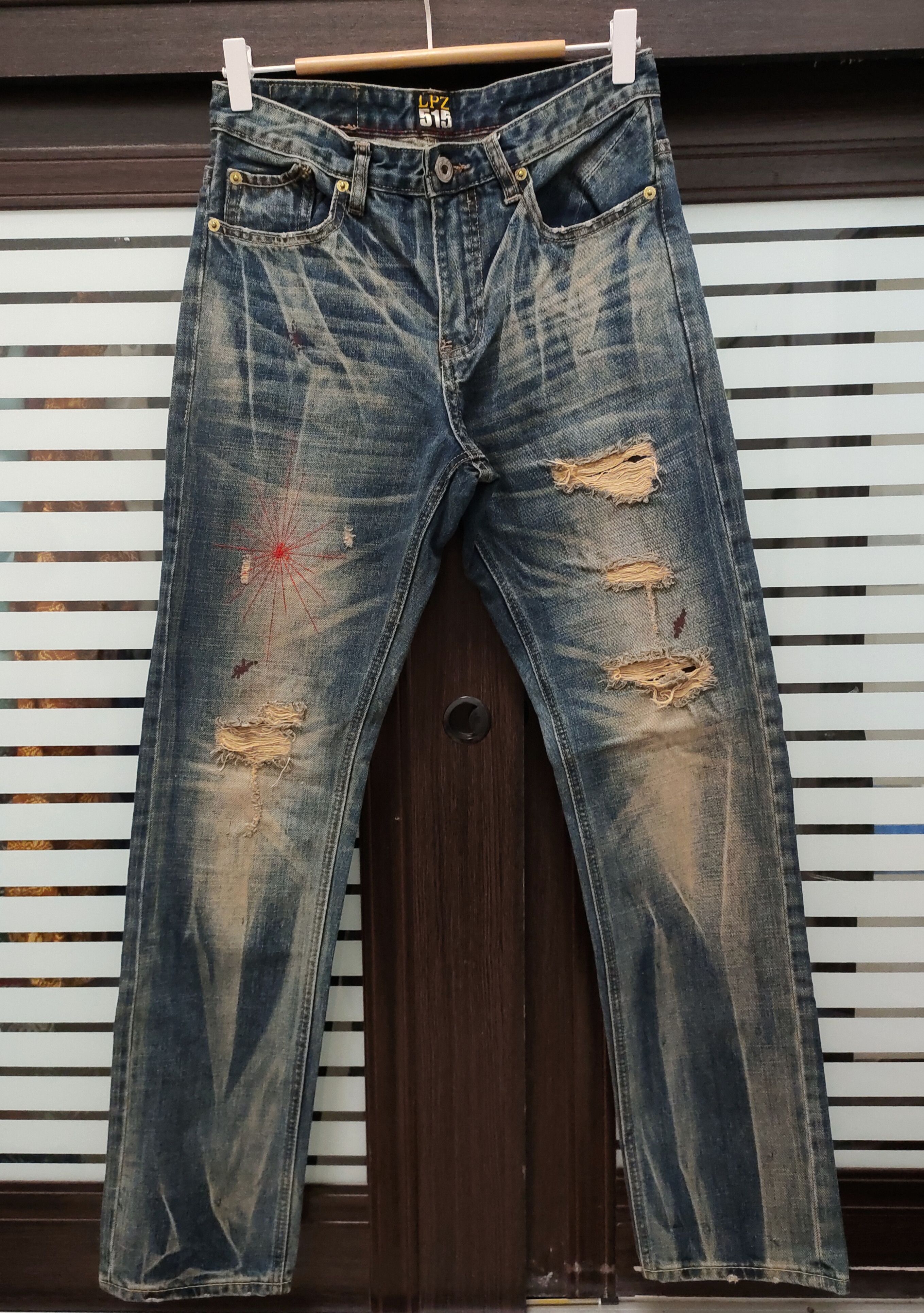 Japanese Brand 💥 Flared Le Petit Zunis 515 Slim Fit Denim 💥 Size US 28 / EU 44 - 2 Thumbnail