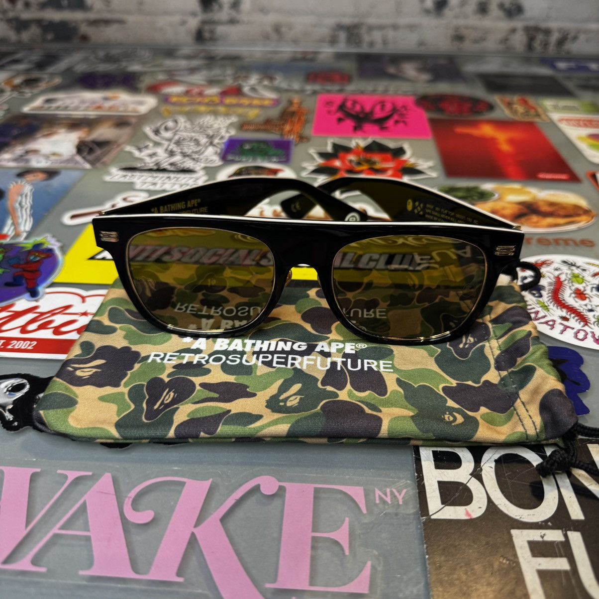 Bape RSF BAPE A Bathing Ape Retrosuperfuture Flat Top Sunglasses Size ONE SIZE - 1 Thumbnail