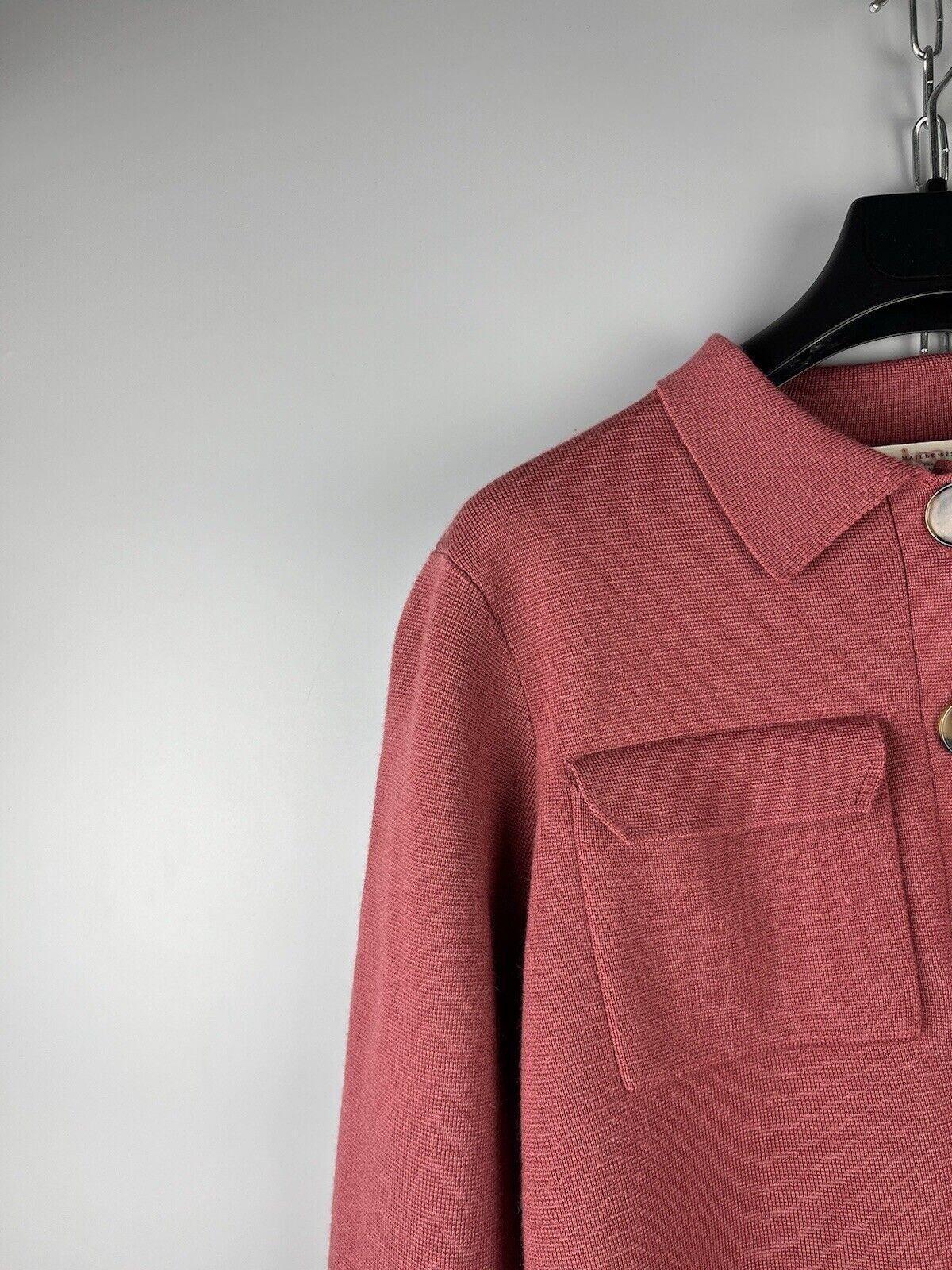 Sezane Sezane Womens Wool Knit Cropped Blazer Jacket Size XS / US 0-2 / IT 36-38 - 4 Thumbnail