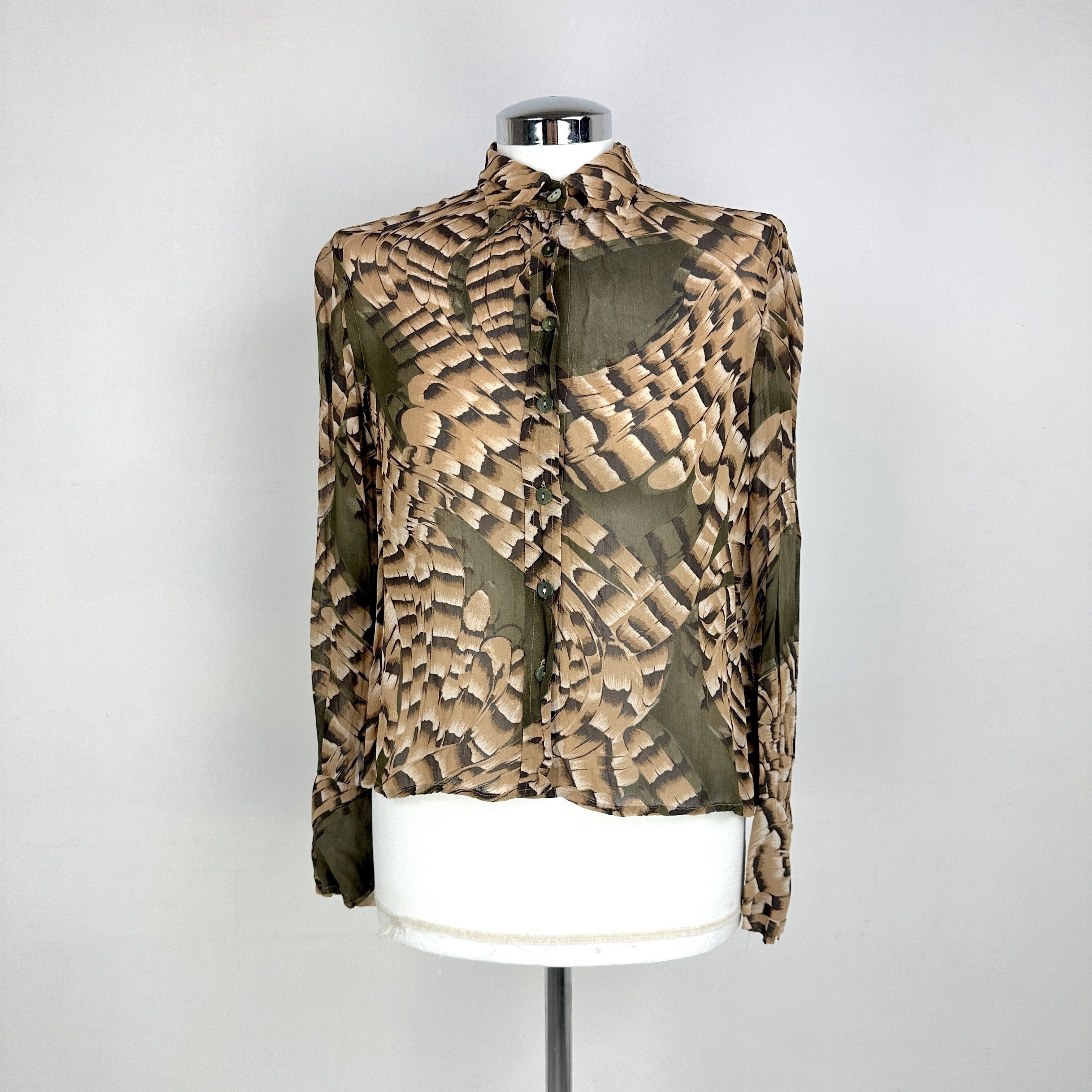 Roberto Cavalli Camicia Roberto Cavalli Seta – L Size L / US 10 / IT 46 - 1 Thumbnail