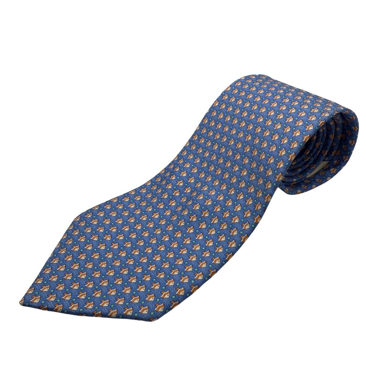 Salvatore Ferragamo Salvatore Ferragamo Silk Tie, Blue, Made in Italy, Like New Size ONE SIZE - 1 Thumbnail