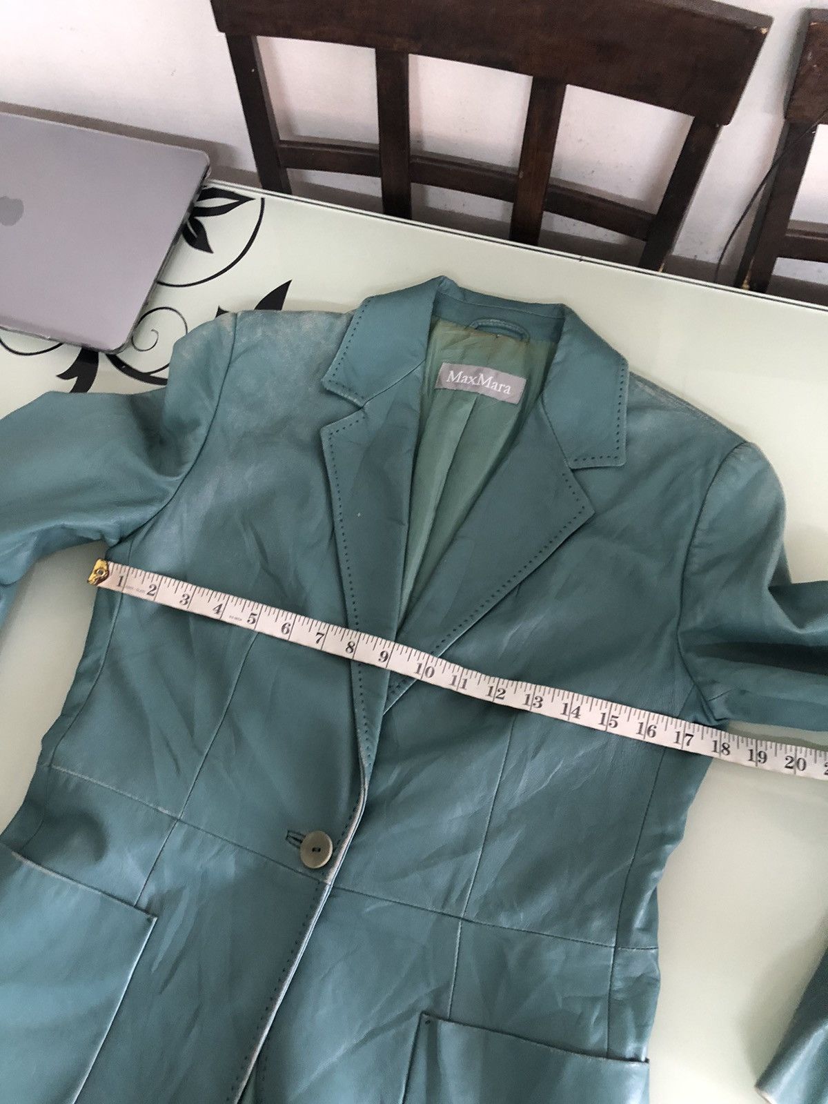 Vintage Vintage Max Mara Distressed Leather Blazer Jacket Size M / US 6-8 / IT 42-44 - 21 Thumbnail